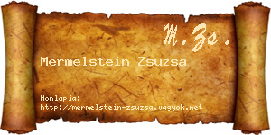 Mermelstein Zsuzsa névjegykártya